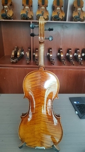 Violino Artigianale 4/4 in Abete Italiano Fiammato Non Verniciato Ben Stagionato, Modello <span class=keywords><strong>Guarneri</strong></span> 1743, Hubei Cina - Product Image 2