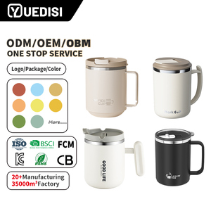 YUEDISI Mugs Personnalisés <span class=keywords><strong>500ml</strong></span> Tasses de Voyage Isothermes en Acier Inoxydable 304 avec Couvercle - Product Image 1