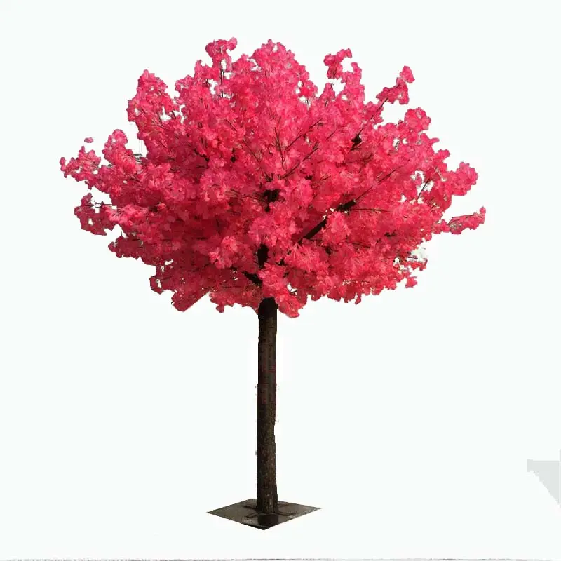 Arbre à fleurs artificielles en fleurs de cerisier, décoration extérieure, 100 cm, fausses plantes, pour un mariage, aménagement paysager