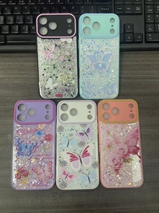 Cho <span class=keywords><strong>iPhone</strong></span> 17 16 15 14 13 12 long lanh Thiết kế điện thoại bìa cho Redmi A5 15C POCO <span class=keywords><strong>X7</strong></span> Pro sang trọng bướm tùy chỉnh trường hợp điện thoại - Product Image 2