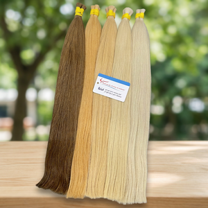 Best Bulk Human Hair Natural Straight Bundles Virgin Raw Straight Cuticle Aligned Vietnamese <b>Extensions</b> Hair <b>for</b> <b>Braiding</b> - Product Image 2