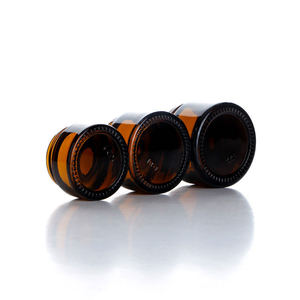 5 Gam 10Ml Hổ Phách Glass Jar Với Nắp Đậy Màu Đen Cao Cấp Sang Trọng Vòng Mỹ Phẩm <span class=keywords><strong>Container</strong></span> Refillable Rỗng Mini Kem Mắt Mặt Kem - Product Image 4
