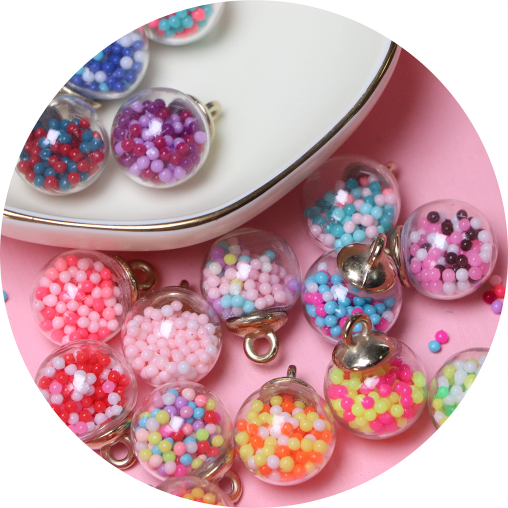 Transparent Glass Beads Earring Charms for Jewelry Making