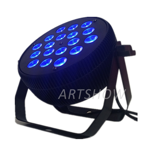 8 PCS/LOT LED Slim Flat PAR Can 18PCS 10W RGBW DMX PAR64 Lumière LED PAR 18x12 Watt <span class=keywords><strong>Professionnel</strong></span> DJ <span class=keywords><strong>Lavage</strong></span> Quad COULEUR DE MARIAGE CLUB - Product Image 5