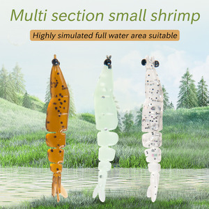 Señuelo Blando Multisegmentado de Camarón Pequeño 4cm 0.45g, Mini Señuelo Biónico para Pesca de Fondo en Agua Dulce - Product Image 2