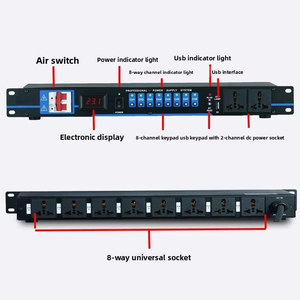 Secuenciador de Energía Profesional de 8 Canales con Interruptor de Aire para Sistema de Sonido de Karaoke - Product Image 2