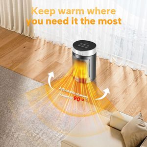Calentador Eléctrico de Escritorio Pequeño con Control Preciso de Temperatura, Calefactor Digital PTC Ajustable para Interiores, Hogar y Dormitorio - Product Image 4