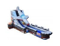 Jeux interactifs de glissade de parcours d'obstacles de transporteur gonflable d'avion pour des événements