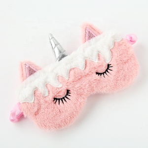 Venta caliente de fábrica nueva suave felpa <span class=keywords><strong>dormir</strong></span> ojo máscara <span class=keywords><strong>unicornio</strong></span> felpa ojo venda - Product Image 3