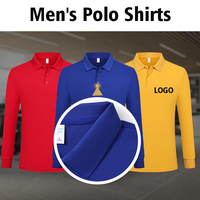 Chemises Polo Homme Personnalisées avec Logo, 100% Polyester, Manches Longues, Blanches, 185GSM, Unisexe, Uniformes de Travail, Vente en Gros pour Équipes