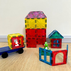 ชุดบล็อกแม่เหล็ก 78 ชิ้น แผ่นแม่เหล็กแข็งแรง สีสันสดใส ของเล่นเสริมพัฒนาการ <span class=keywords><strong>ฝึก</strong></span>สมาธิสำหรับเด็ก ของขวัญ - Product Image 5