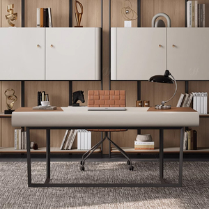 Современный дизайн, офисная мебель из МДФ, деревянный домашний стол с пьедесталом на заказ - Product Image 5