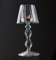 Europäische transparente Glas tisch lampe Kerzenhalter Hochzeit nach Hause kreative Ornamente Kerzen Gläser