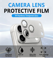 Protecteur d'objectif d'appareil photo anti-explosion pour iPhone 18 Pro Max, protections d'objectif d'appareil photo en verre trempé 3D