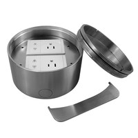 Boîte de prise au sol spirale étanche ZDL-150 en acier inoxydable durable IP44/IP66, 2 prises 10A CE pour usage industriel et commercial