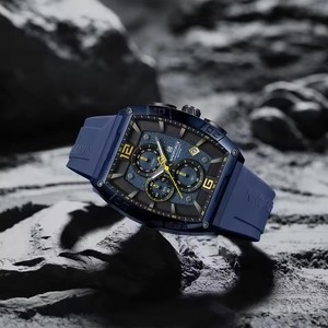 New NAVIFORCE 6101 Men's Quartz Watch Silicone Strap Multi Functional Waterproof Watch <strong>Chronograph</strong> Men's <strong>Automatic</strong> Date Clock - Product Image 5