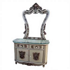 Tocador Multifuncional de Estilo Tradicional con Espejo y Taburete, Diseño Popular, Tocador con Almacenamiento para Maquillaje - Product Image 2