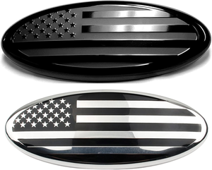 Pegatina con logotipo personalizado, placa ovalada negra y plateada para <span class=keywords><strong>F150</strong></span> F250 Ranger Peterbilt, capó de coche, parrilla delantera, emblema de insignia para maletero - Product Image 5