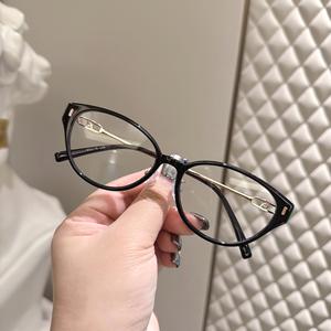 กรอบแว่นตาทรงแคทอายสุดฮิต เลนส์เรซิ่น ป้องกันแสงสีฟ้า กรอบเต็ม ยูนิเซ็กซ์ ดีไซน์น้ำหนักเบาด้วยวัสดุ TR อัลลอย - Product Image 5