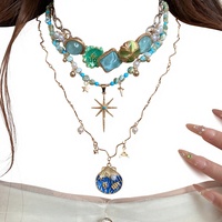 Collier Bowei avec pendentif fleur en coquillage incrusté de diamants, chaîne de clavicule bohème en alliage