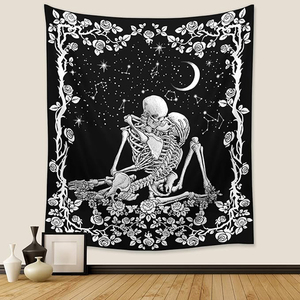 Đen trắng lãng mạn những người yêu thích bộ xương tấm thảm chòm sao sọ tường trang trí cho phòng khách phòng ngủ - Product Image 1