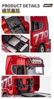 Camión Tractor RC HUINA 1501+1502 770S V8 en Oferta, 2.4GHZ 4CH Escala 1/18, Material Plástico con Luz y Sonido, Regalo para Niños