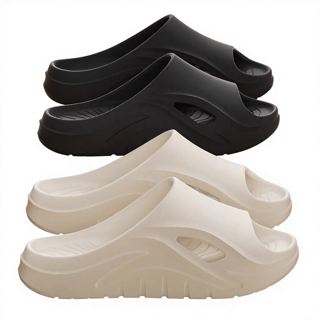 EVA for Anti-Fatigue Anti-Slip Cushioning Flexible Cloud Slide Design Hollow-Out Shock Absorption Quick-Drying Soft