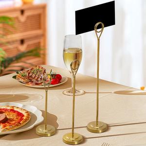 Forniture di Lusso <span class=keywords><strong>per</strong></span> Hotel, Porta-Nome in Metallo Dorato <span class=keywords><strong>per</strong></span> Banchetti Nuziali, Porta-Numero da <span class=keywords><strong>Tavolo</strong></span> in Acciaio Inox con Stampa a 3 Colori <span class=keywords><strong>per</strong></span> Ristoranti - Product Image 1