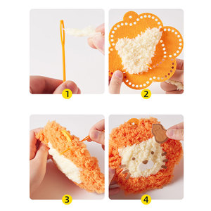 Kit de Juguetes Creativos para Manualidades, Muñeco de Peluche con Bordado de Animales de Dibujos Animados, con Divertidos Pegatinas de Panda para Proyectos de Arte y Manualidades - Product Image 6