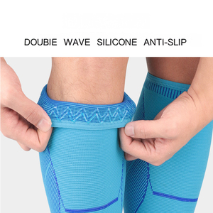 Manchons <span class=keywords><strong>de</strong></span> compression élastiques en nylon et spandex tricotés <span class=keywords><strong>pour</strong></span> le soutien des mollets, <span class=keywords><strong>pour</strong></span> hommes et femmes, emballage transparent, vente en gros - Product Image 4