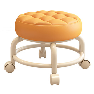 Round Wheeled <b>Stool</b> <b>With</b> Soft Cushion For Home Use And Children Learning To Walk - Product Image 1