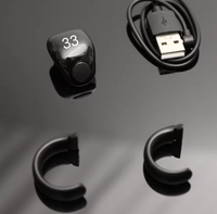 AilesTecca IOS Smart Electronic Rosary Intelligent Tally Counter OLED Display Compass Function IP67 Plastic Zikr Tasbeeh Ring
