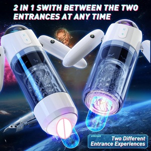 7 warna lampu Ambient mesin seks pria saku vagina otomatis teleskopik berputar Masturbator mainan seks dewasa untuk pria - Product Image 3