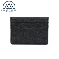 Dompet Kartu Kredit Kulit Premium Tipis Anti RFID dengan Logo Kustom, Kantong Depan, dan Slot Kartu ID/Bisnis