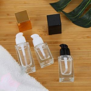 Nouvel emballage cosmétique de marque privée, flacon vide pour lotion, base de maquillage, flacon transparent pour fond de teint, flacon pompe en verre pour sérum - Product Image 2