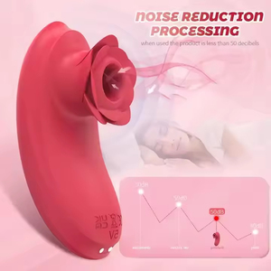 Vibrador de Clítoris y Pezones con Forma de Rosa, Resistente al Agua, 10 Velocidades, Estimulador de Punto G para Mujeres, con Mango - Product Image 4