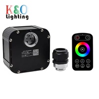 Moteur de lumière à fibre optique 50W Twinkle RGBW + lumière d'étoile à fibre optique de contrôle d'application mobile pour la décoration de ciel d'étoile de plafond