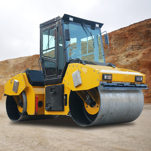 Ağır hizmet tipi çift tamburlu titreşimli yol silindiri çok yönlü yol silindiri makinesi dayanıklı mini yol silindiri güçlü gövde - Product Image 1