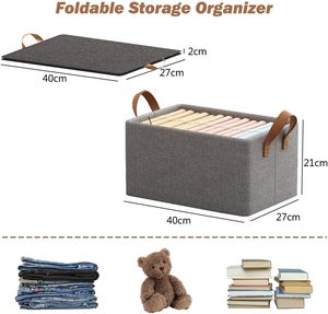 Hot Seller Large Capacity Cotton Clothes Organizer Durable Eco-Friendly Collapsible Storage <b>Basket</b> for <b>Shelves</b> - Product Image 2