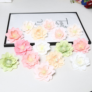 Fleurs artificielles en soie Lichao, imitant le lotus, pour décoration de mariage, accessoires de coiffure, ornement photographique - Product Image 4