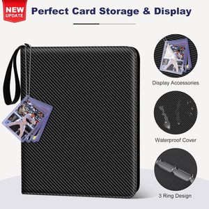 MIO 9 Pochettes Premium pour PKM Trading pour Classeur de Cartes Logo Cuir PU Étanche Fermeture Éclair Albums <span class=keywords><strong>Photo</strong></span> - Product Image 3