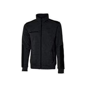 U-POWER - EY129BC-4XL Snug <b>Black</b> Carbon full <b>zip</b> <b>up</b> sweatshirt - EAN 8033546417560 WORK <b>HOODIES</b> - Product Image 1