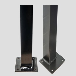 Colonna a tubo quadrato da 2 pollici <span class=keywords><strong>in</strong></span> acciaio zincato con coperchio della piastra inferiore con tondino di <span class=keywords><strong>ferro</strong></span> per cancelli a traliccio da cortile - Product Image 3