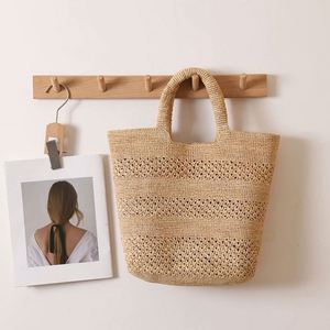 Handmade <b>Large</b> Capacity Raffia Straw Bags New Arrival Seaside Beach Bags Handbag - Product Image 6