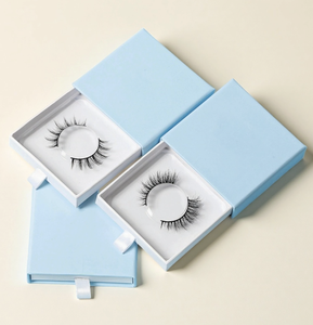 Drawer Style Eyelash Packaging <b>Box</b> with Ribbon Pull Rigid Paper Cardboard Lash <b>Box</b> for Single Pair Lashes Elegant Lash <b>Gift</b> <b>Box</b> - Product Image 3