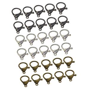 30 set di grandi dimensioni piegate in oro pinze di aragosta fai da te connettore gioielli per braccialetti portachiavi in lega materiali artigianali borsa di imballaggio - Product Image 4