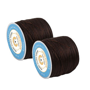 Fil ciré rond 100% polyester, 0,6 mm, 70 m, 150D/16, 35 couleurs en stock, petit <span class=keywords><strong>bobine</strong></span>, prix usine, pour couture à la main du cuir - Product Image 1