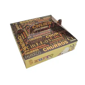 Eco-Vriendelijke Op Maat Gemaakte Logo Fastfood Take Away Box Fabricage Churros Verpakkingsdozen