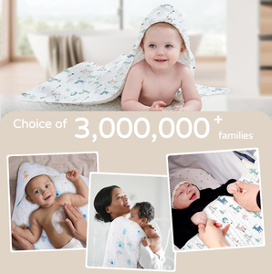 Toallas con Capucha para Bebés Recién Nacidos, 100% Algodón Muselina, Toalla de Baño con Capucha para Bebés, Niños Pequeños - Product Image 2