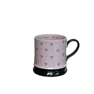 Mug à café en céramique avec anse, couleur violet, pour usage domestique et cadeaux - Product Image 5